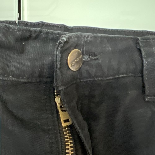 Carhartt Shorts Mens 34 Black Canvas B147 Y2K Gorpcore Utility Workwear 2 Spots* - Picture 8 of 11