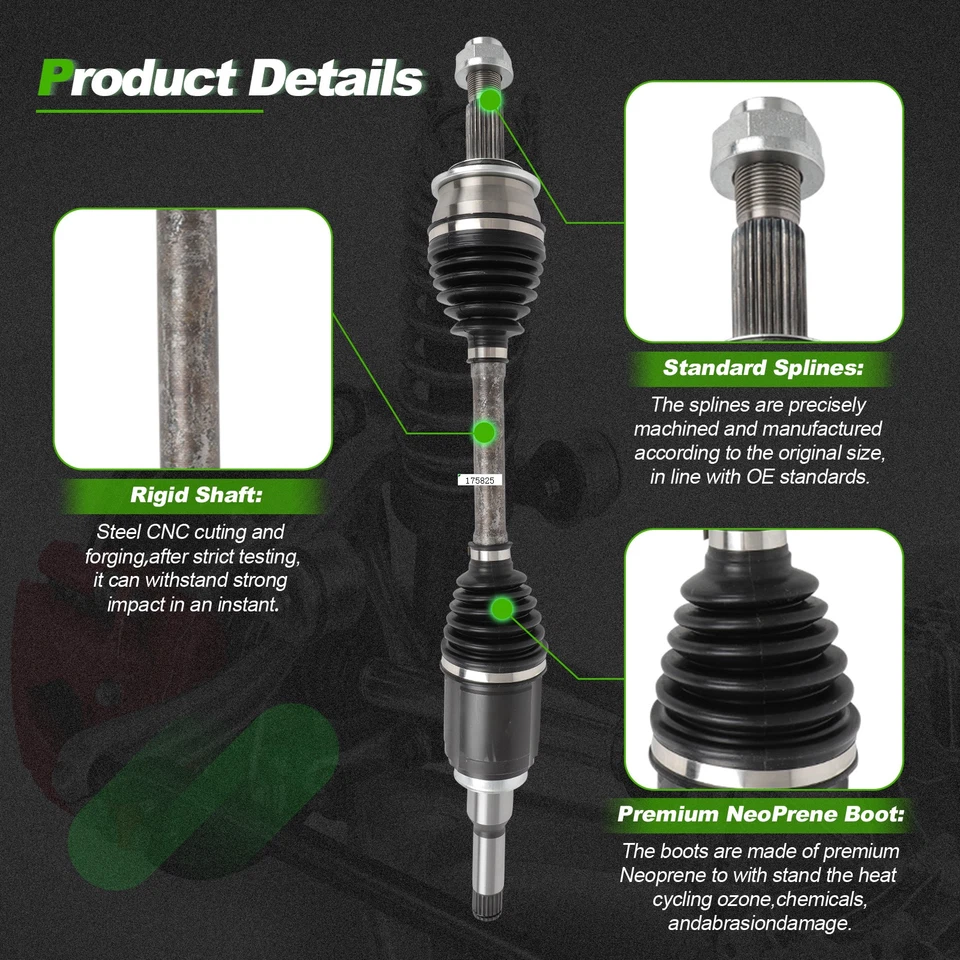 2x Front For Chevrolet Sonic 1.8L  Auto trans 2012-2017 2013 Left Right CV Axle - Image 3 of 4