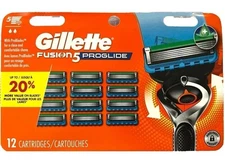 Gillette Fusion5 ProGlide Razor Blades for Men - 12 Refills