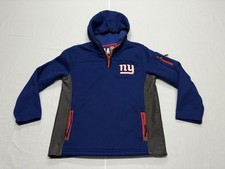New York Giants NFL Team Apparel Youth Thermal 1/4 Zip Jacket Size Medium 10-12