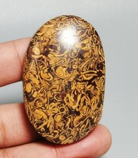 Rare Golden Silk Jade Stone Palm Reiki Healing