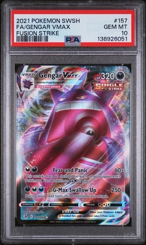 Gengar VMAX 157/264 PSA 10 Pokemon 2021 Fusion Strike