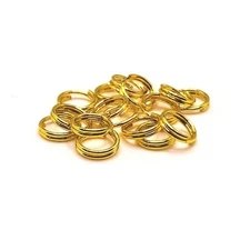 6mm, 21g, Gold Plated Split Double Jump Rings - US Seller