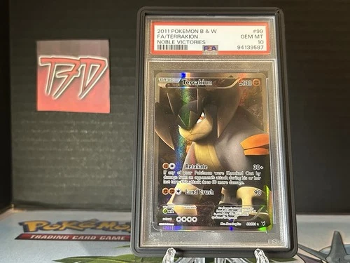 Pokemon Terrakion Full Art 99/101 Noble Victories - PSA 10 (POP 44)