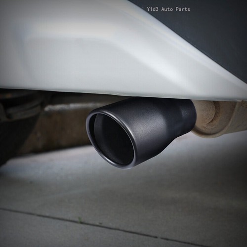 Car Exhaust Tip 2.5 In Black Matte Stainless Steel Muffler Pipe - Foto 7