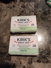 Kirk s Soothing Aloe Vera Gentle Castile Soap 4 oz. LOT OF 2 Sensitive Skin