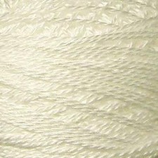 Valdani Perle Cotton Size 12 Embroidery Thread, 109 Yard Ball - 3 White