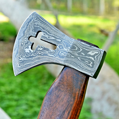 HANDMADE HUNTING HATCHET TOMAHAWK AXE CAMPING WOOD CUTTER OUTDOOR TOOL FARMER