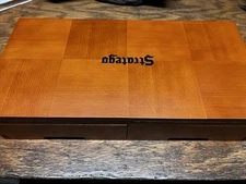 Strategy Board Game Michael Graves Design in Hardwood Case Transforms into Board