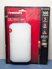 Husky 500 Lumen Rechargeable 3-in-1 Utility Light Power Bank 91400 New Husky 500 Lumen Rechargeable 3-in-1 Utility Light Power Bank 91400 New