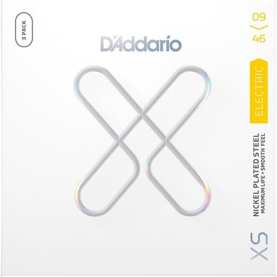 D'Addario XS Nickel Coated Electric Guitar Strings - 3 Pack 09 - 46