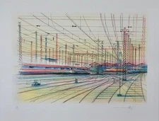 Rolf RAFFLEWSKI - Original Print - Lithograph - The Station