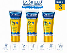 La Shield Pollution Protect Mineral Sunscreen Gel SPF 50 PA  50g x3 Free Ship