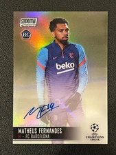 Matheus Fernandes 2020-21 Topps Stadium Club Chrome Rookie Auto Barcelona