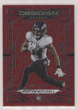 2023 Panini Obsidian Asia Red Flood Electric Etch 24/90 Keaton Mitchell 0k8f