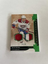 2019-20 Upper Deck Artifacts #139 Max Domi #/25 Materials Emerald Patch