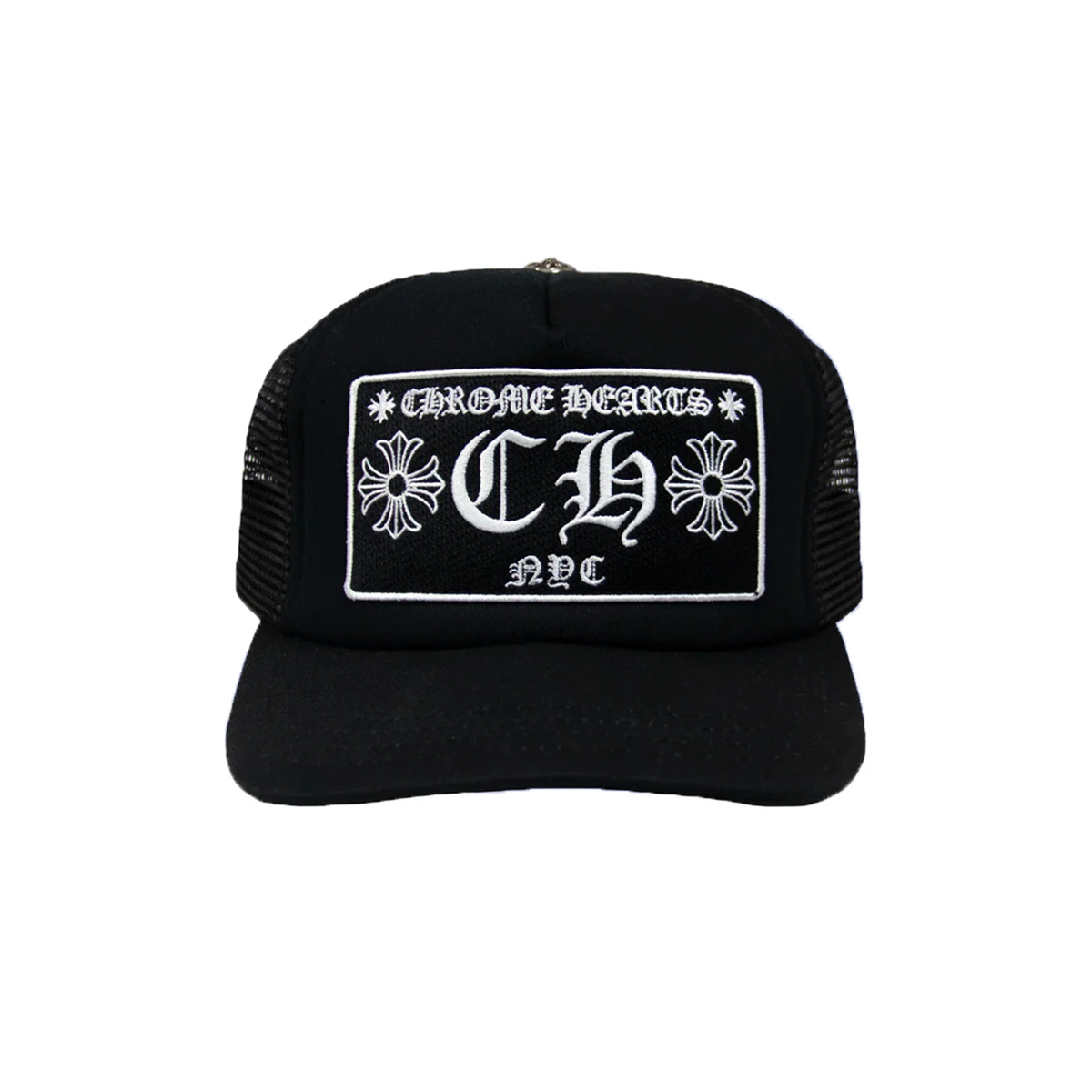 Chrome Hearts CH New York City Trucker Hat Black/Black | eBay