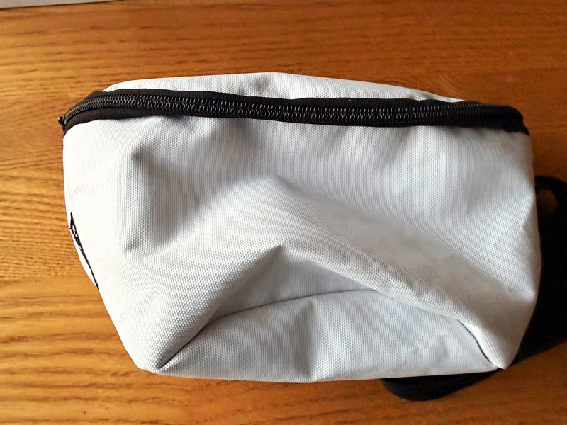 Salomon branded waist pack with 2 zipper pockets