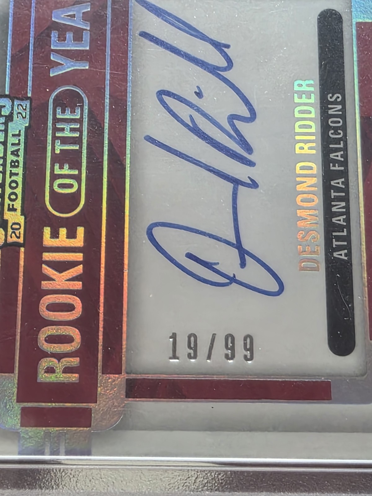 2022 Panini Contenders - ROY Contenders Autographs Rps Desmond Ridder  /99 Psa 9 view 3