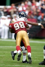 Julian Peterson San Francisco 49ers hits quarterback Kordell Stewa- Old Photo
