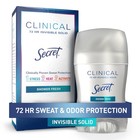 3x Secret Clinical Strength 72 Hour Inv Solid Shower Fresh Deodorant Teen Tween — photo 6