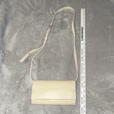 Matt & Nat Beige Crossbody Wallet Bag Snap/Zip Closure Gold Hardware Detachable