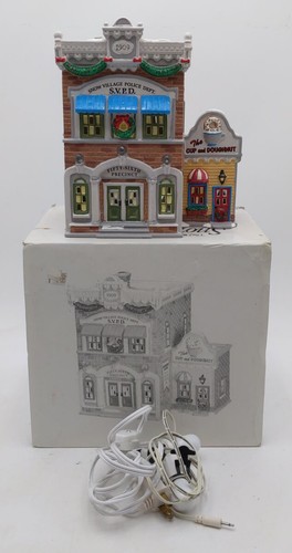Estación de policía Snow Village Dept 56 54853 escala O EX/caja - Imagen 1 de 9