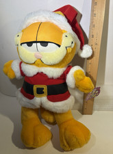 Play By Play - Garfield - 12" Christmas Santa Plush Cat w/ Tags - 1998 Vintage