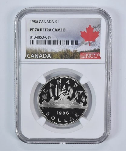 1986 Canada Dollar PF70 UCAM NGC Canada Label *6959