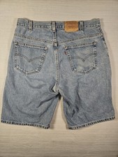 Vintage Levis 569 Loose Straight Fit Y2k Shorts Mens 33 Blue Made in USA Baggy