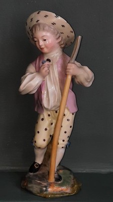 Seltene Porzellan Kinderfigur aus dem 18. Jh. von Johann Peter Melchior in Hochst um 1747+