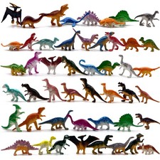 NiGHT LiONS TECH 48 Piece Dinosaur 1.5 to 2.7 inches, Multi-colored