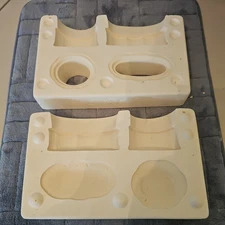 VINTAGE GATOR 388 TWO JEWELRY BOXES WITH LIDS CERAMIC SLIP CAST MOLD