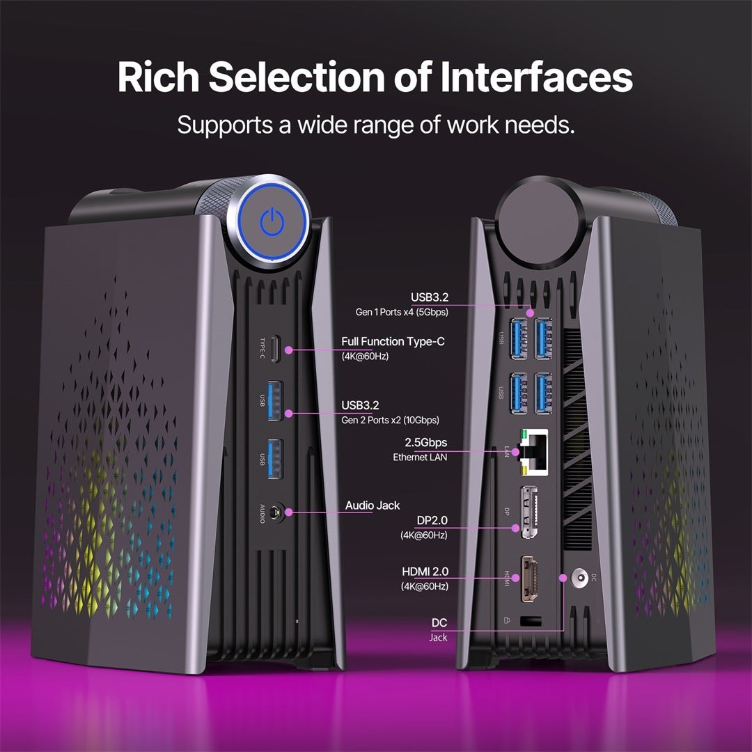 ACEMAGIC S3A 4K Mini PC AMD 7 6800H 16GB DDR5 512GB SSD WIFI 6 BT Windows 11 PRO