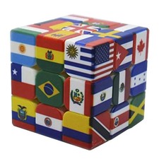 3X3X3 National Flag Magic Cube Puzzle Educational Toys Kids Christmas Gifts