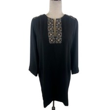 Karen Kane Dress Black Jeweled Neckline Dress Cocktail Party Elegant Medium