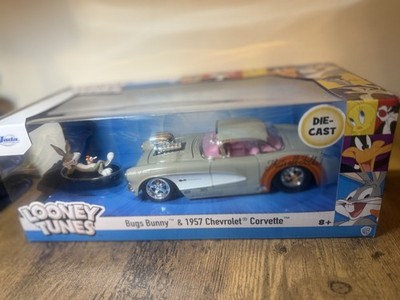 Hollywood Rides - Looney Tunes - Bugs Bunny & 1957 Chevrolet Corvette - Die Cast