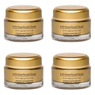 INFINITE ALOE ANTI-AGING GOLD CREAM 4 PACK Of  Size 1.7 oz. / 48g. NEW!!!