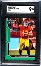 Caleb Williams #B1-2 2023 Leaf Draft Base V1 Green SGC 9 MINT