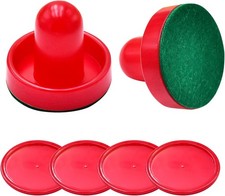 TOSAMZOO 1 Set Air Hockey Pushers and Air Hockey Pucks Great Goal Handles Pus...