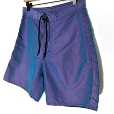VTG 80s/90s RJC Ltd Hawaiian Board Shorts Medium Purple Iridescent Men's