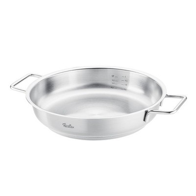 Fissler Serve Pan, Two Handed Pot, 28cm, Pure Collection, All Stainless Steel, M