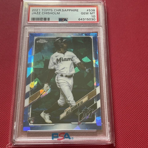 2021 Topps Chrome Sapphire JAZZ CHISHOLM RC PSA 10 Miami Marlins GEM MT #538