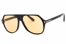 TOM FORD HAYES FT0934 01E Sunglasses Black Frame Yellow Lenses 59mm