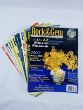 Rock & Gem Magazine, The Earth Treasures Minerals and Jewelry 2009 Lot of 12