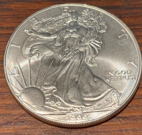 UNCIRCULATED  1999 American Silver Eagle Dollar Coin  $1 U.S. Bullion .999 BU