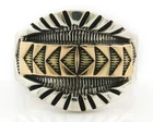 Navajo Ring Sterling Silver & Gold Vintage Artist Signed LLK Size 8.0