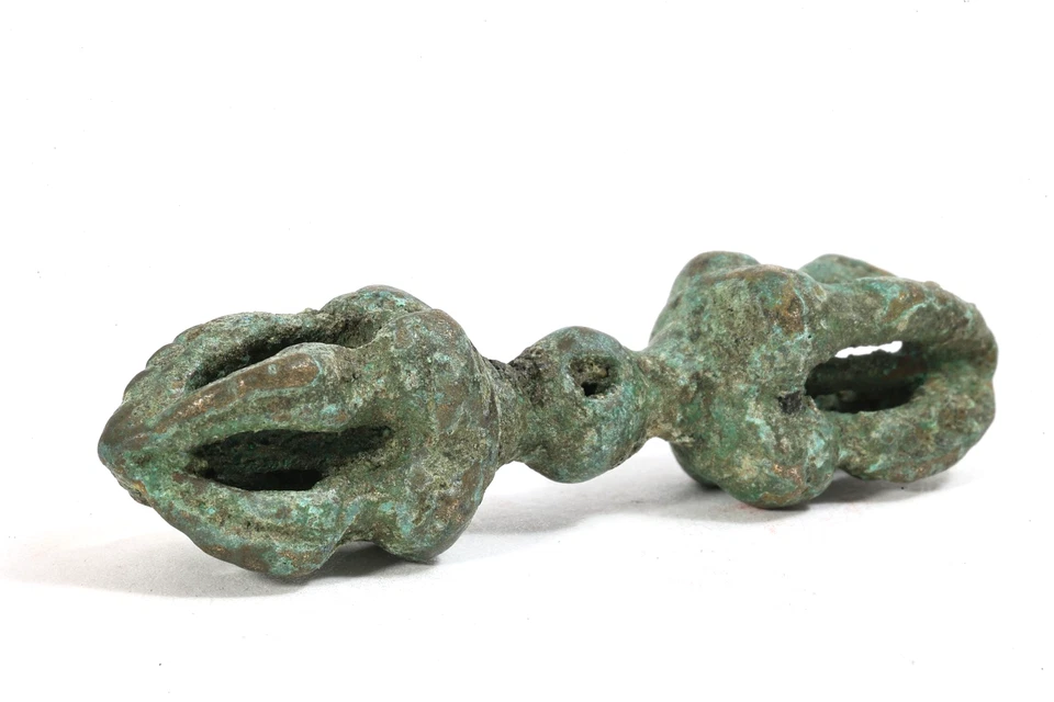 Antiguo Tíbet Bronce Dorado Feng Shui Cobre Dorje Vajra Phurba Faqi Aproximadamente 10~12th C Foto 2 de 4