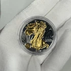 1988 American Silver Eagle 1oz .999 $1 ASE PROOF Coin GOLD GILDED RUTHENIUM COOL