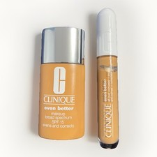 Clinique Even Better Makeup + All Over Concealer + Eraser WN64 Butterscotch Lot